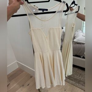 Cream sheer top dress